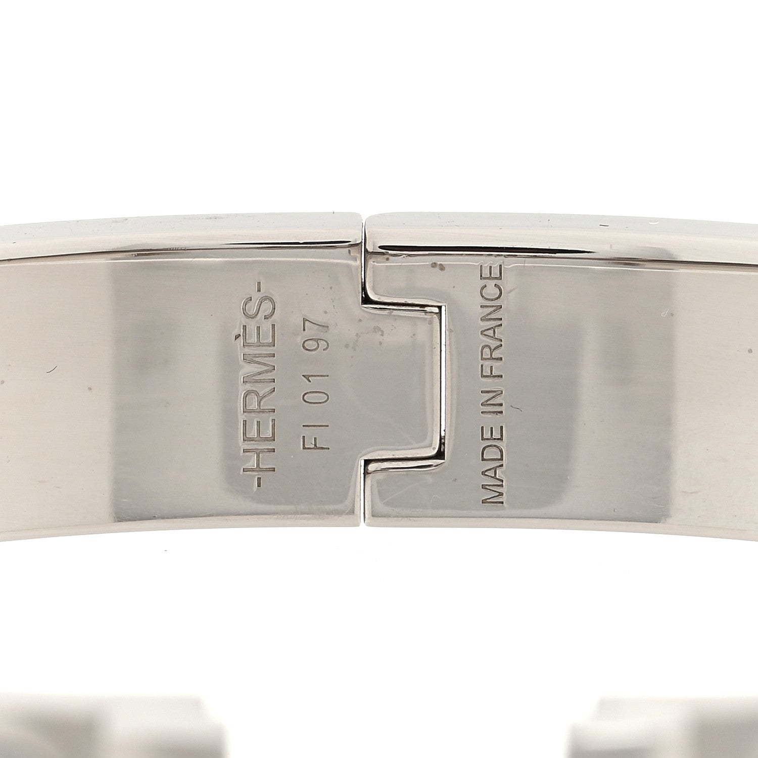 Hermes Matte Enamel Narrow Clic Clac HH Bracelet GM Gris Clair 3 of 3
