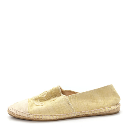 Chanel Canvas CC Espadrilles 41 Yellow Ecru 1 of 8