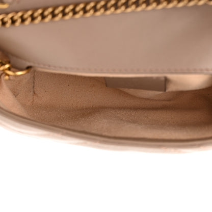 Gucci Calfskin Matelasse Super Mini GG Marmont Shoulder Bag Porcelain Rose 5 of 11