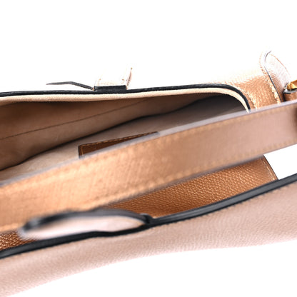 Christian Dior Metallic Grained Calfskin Mini Saddle Bag Gold 4 of 9