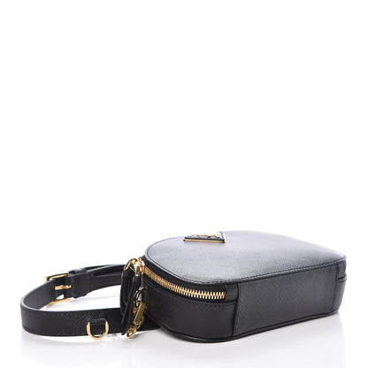 Prada Saffiano Lux Odette Belt Bag Black 5 of 9