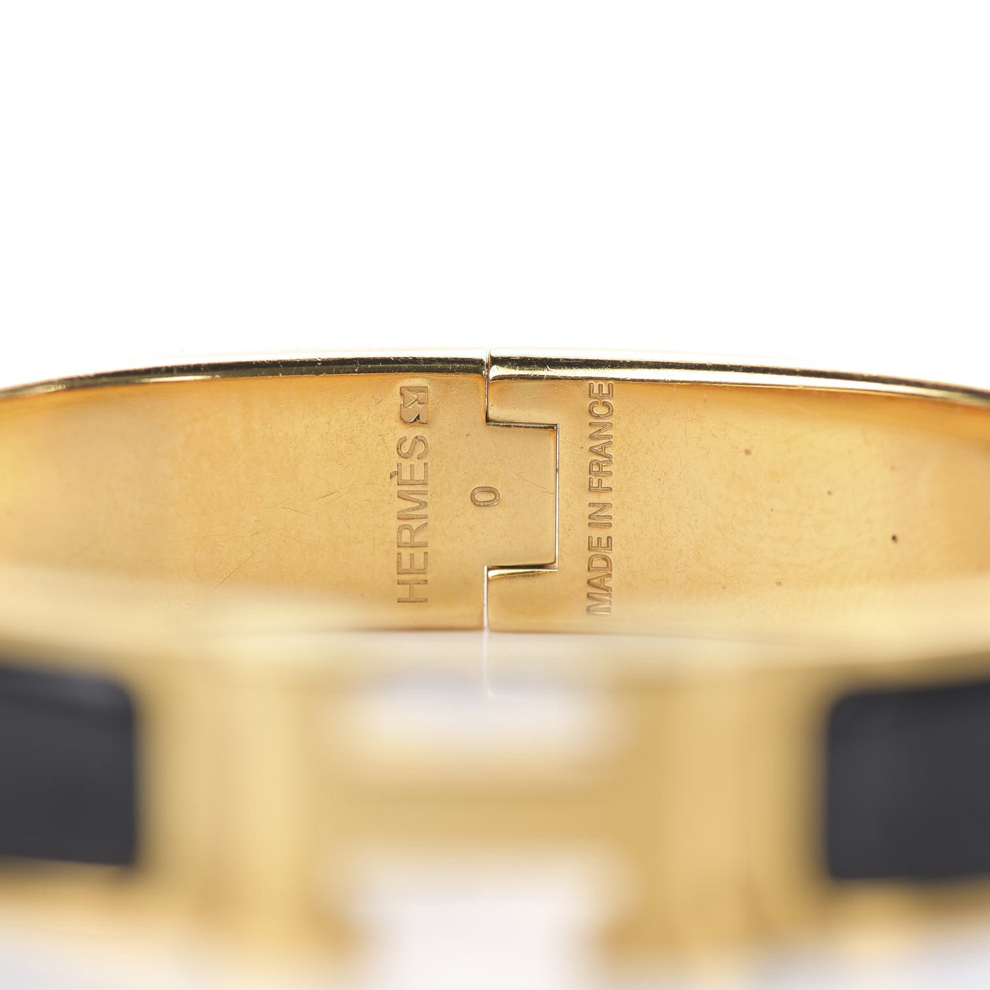 Enamel Narrow Clic Clac H Bracelet PM Black