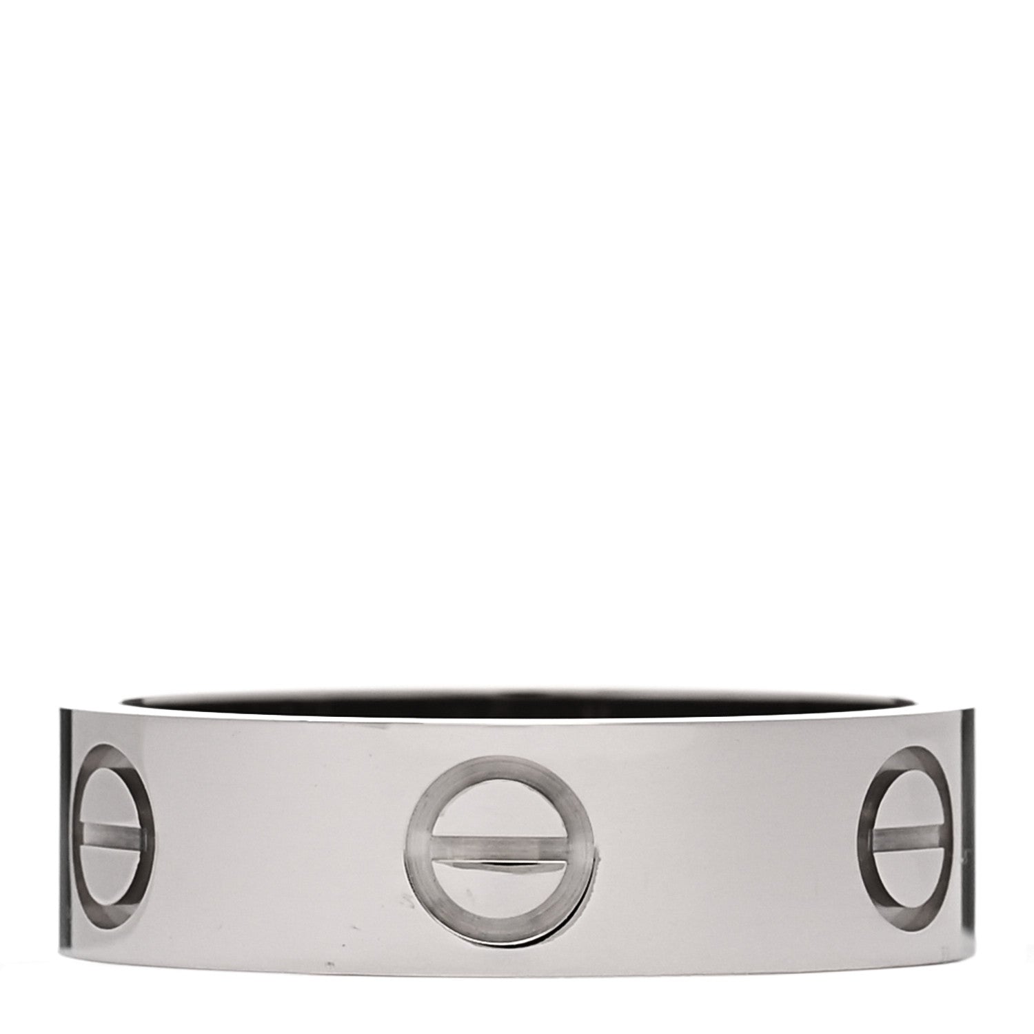 Cartier 18K White Gold 5.5mm LOVE Ring 55 7.25 3 of 5