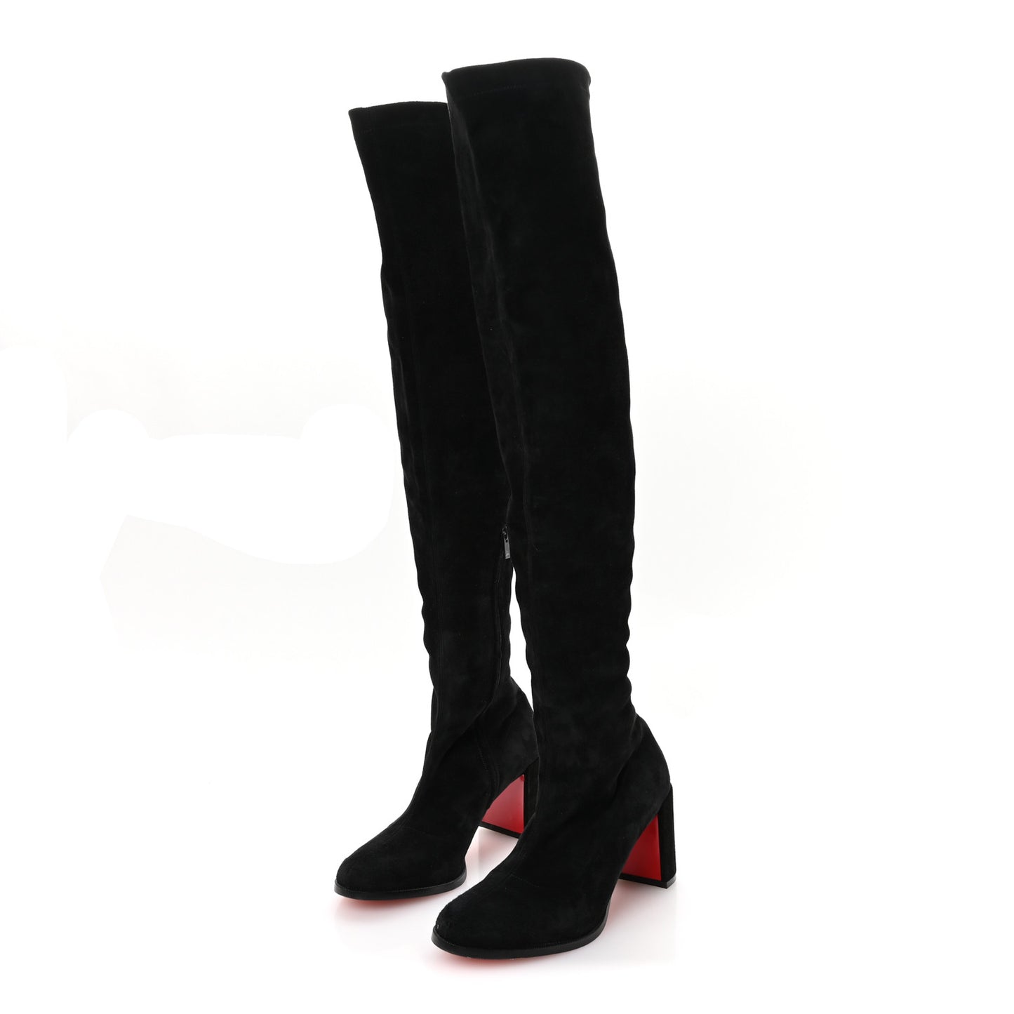 Veau Velours Stretchadoxa Botta Alta 70mm Boots 37 Black