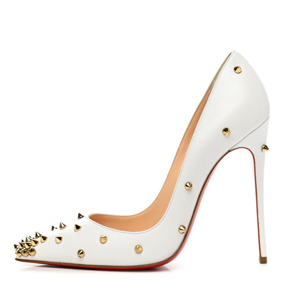 Christian Louboutin Kid Degraspike 120 Pumps 38 White 1 of 12