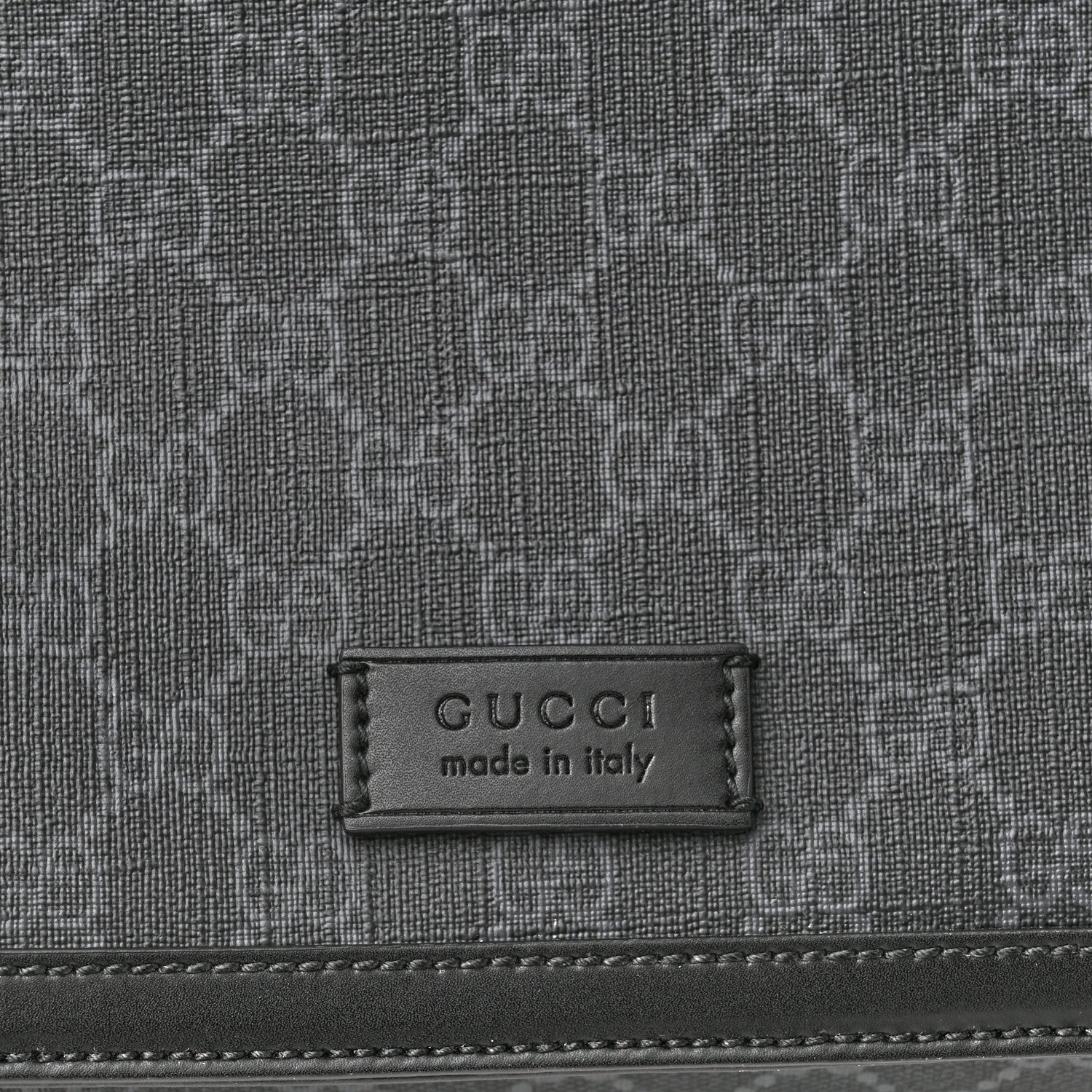 Gucci GG Supreme Monogram Web Messenger Diaper Bag Black Grey 10 of 12