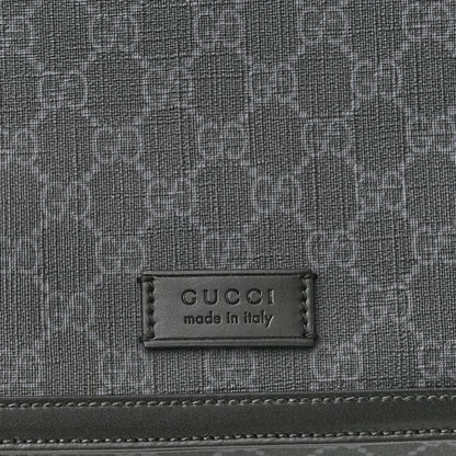 Gucci GG Supreme Monogram Web Messenger Diaper Bag Black Grey 10 of 12