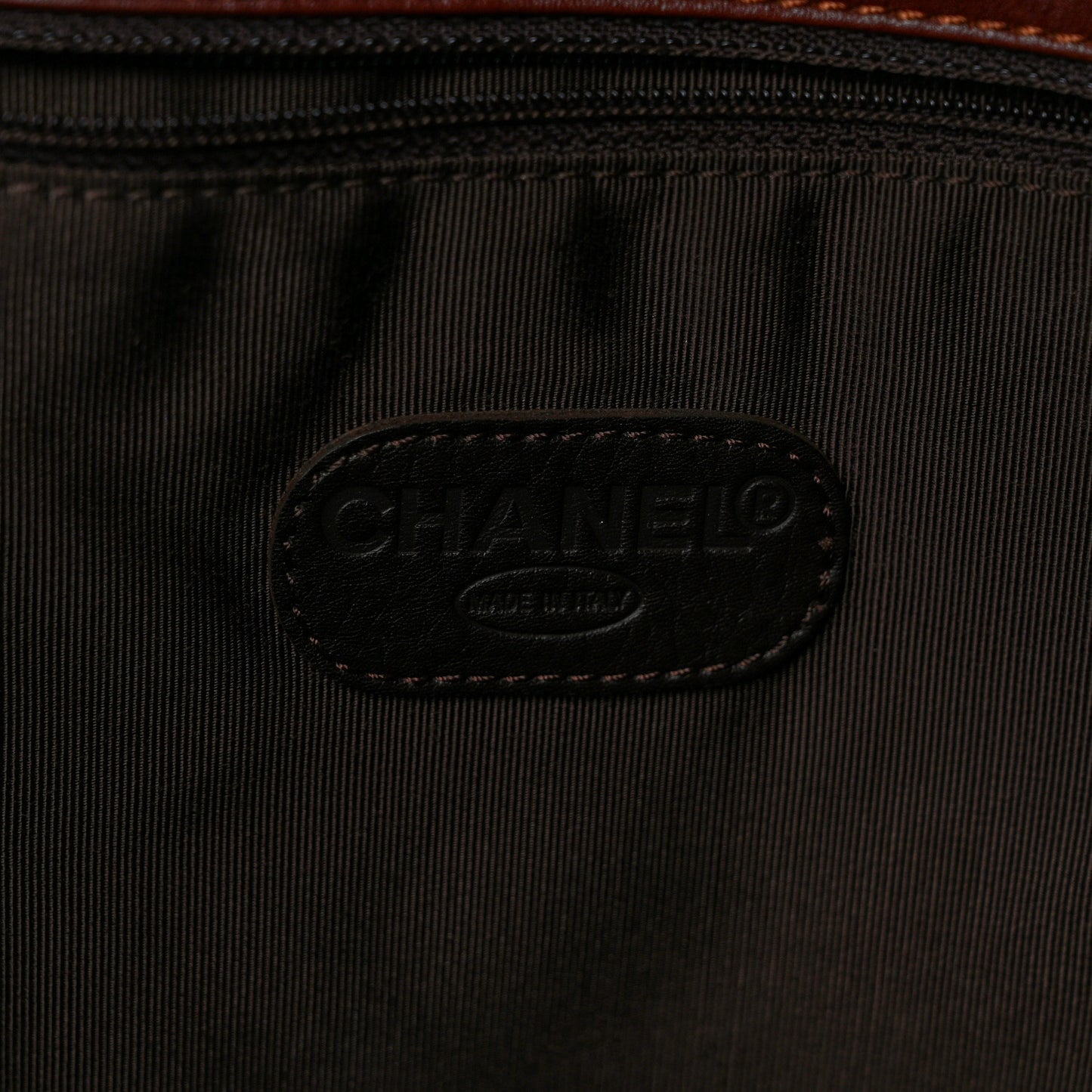 Lambskin Logo Messenger Brown