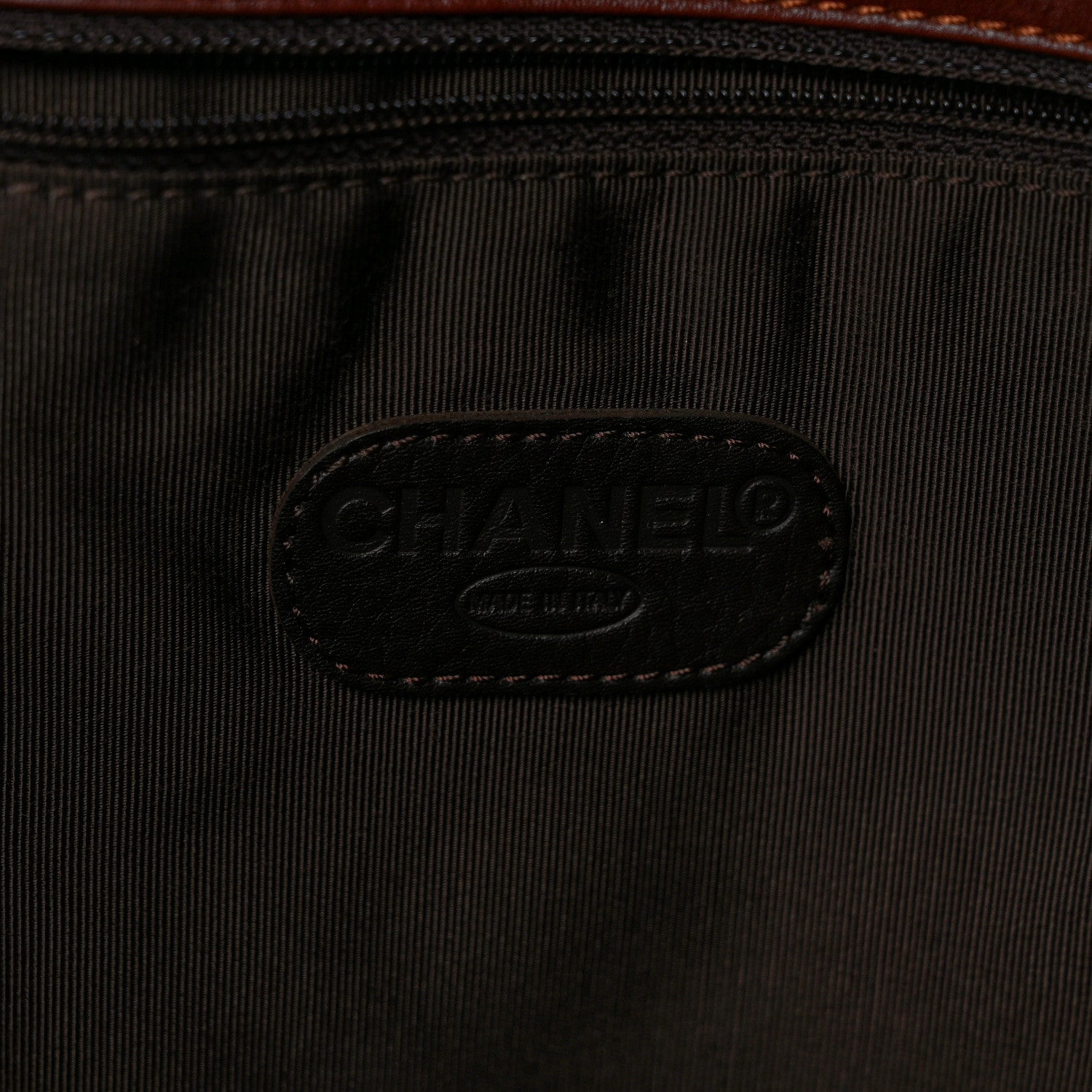 Chanel Lambskin Logo Messenger Brown 6 of 10