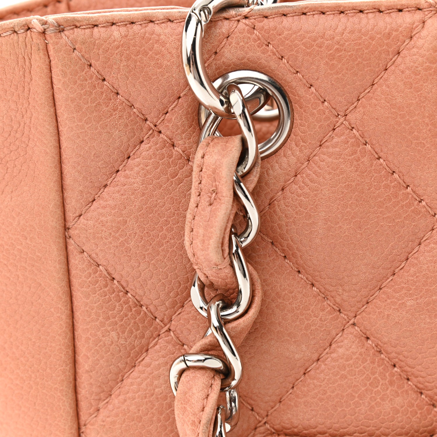 Chanel Caviar Quilted Petit Shopping Tote PST Light Red 16 of 18