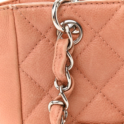 Chanel Caviar Quilted Petit Shopping Tote PST Light Red 16 of 18