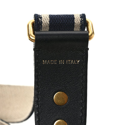Christian Dior Canvas Embroidered Shoulder Strap Blue 4 of 5