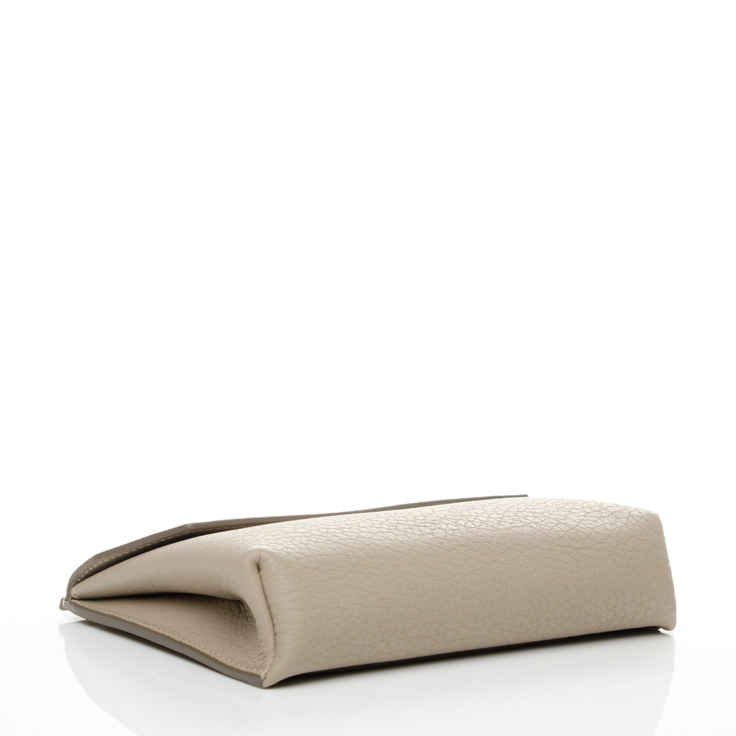 Crisped Calfskin Companion Pouch Light Taupe