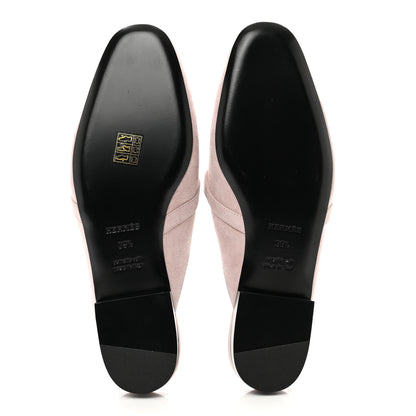 Hermes Suede Goatskin Oz Mules 39.5 Rose Porcelaine 5 of 7