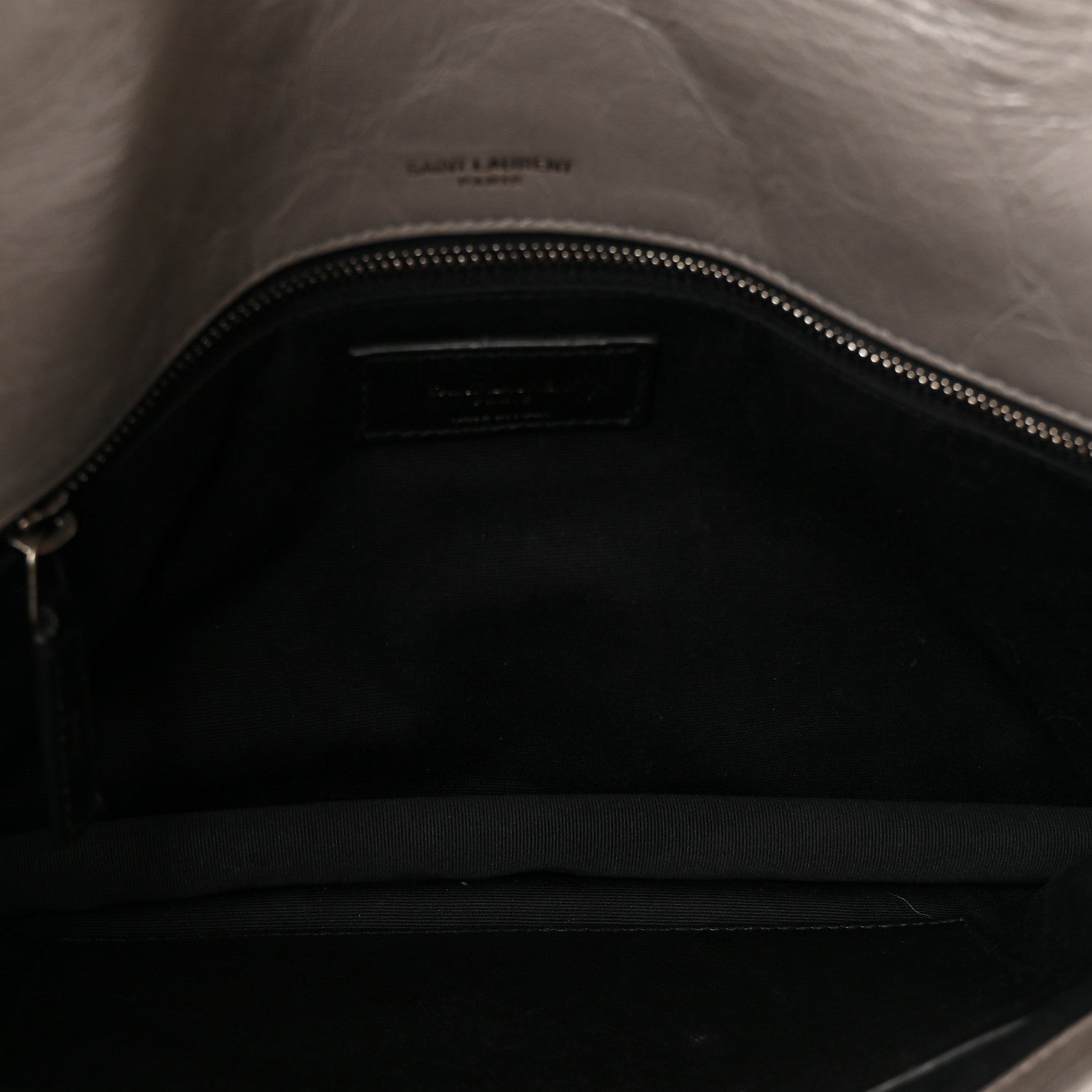 Saint Laurent Crinkled Calfskin Matelasse Monogram Medium Niki Chain Satchel Fog 5 of 11