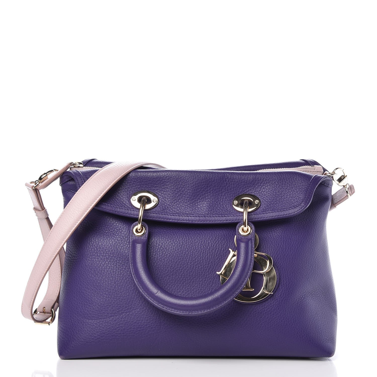 Christian Dior Calfskin Granville Tote Purple 4 of 13