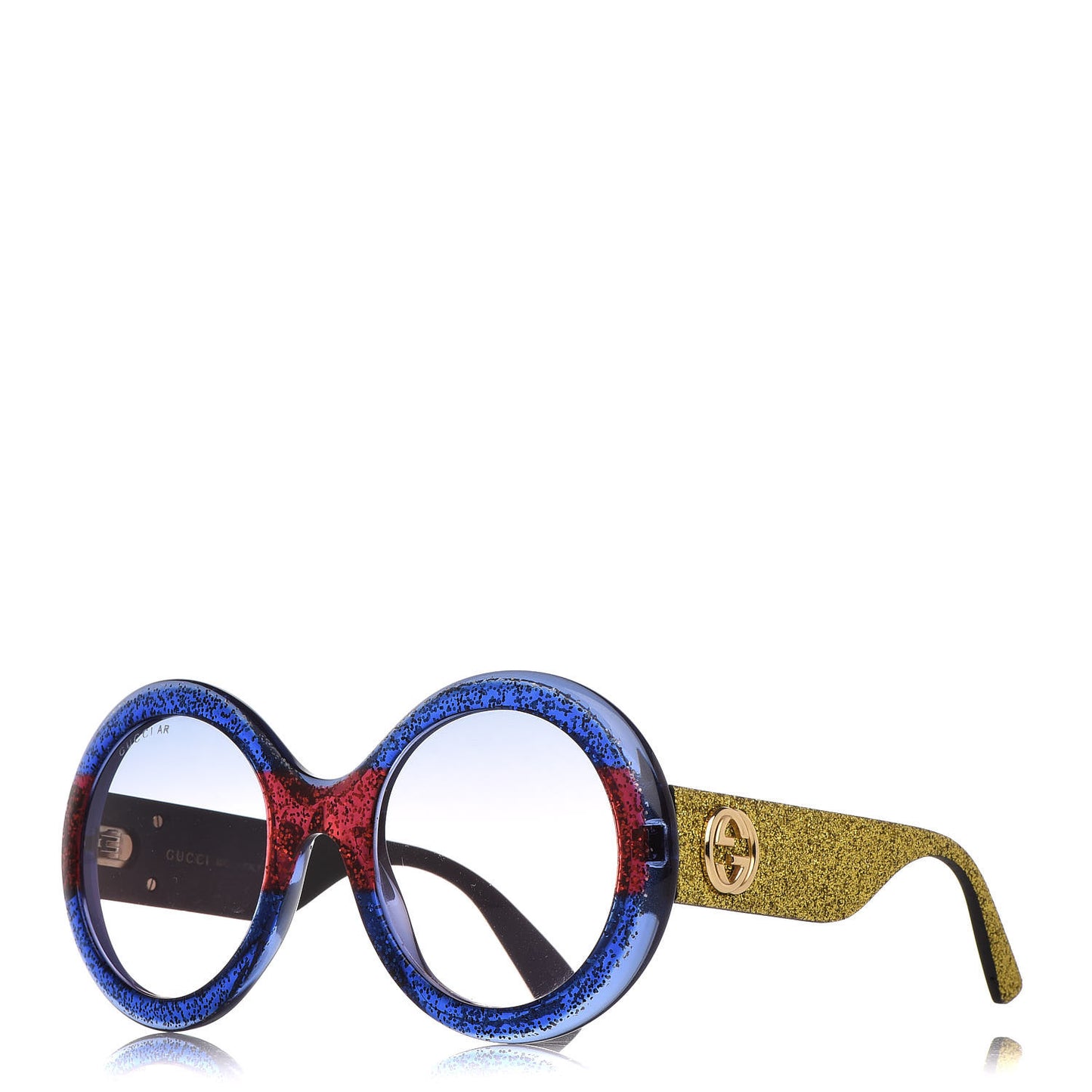 Glitter Acetate Round GG0101S Sunglasses Blue Multi