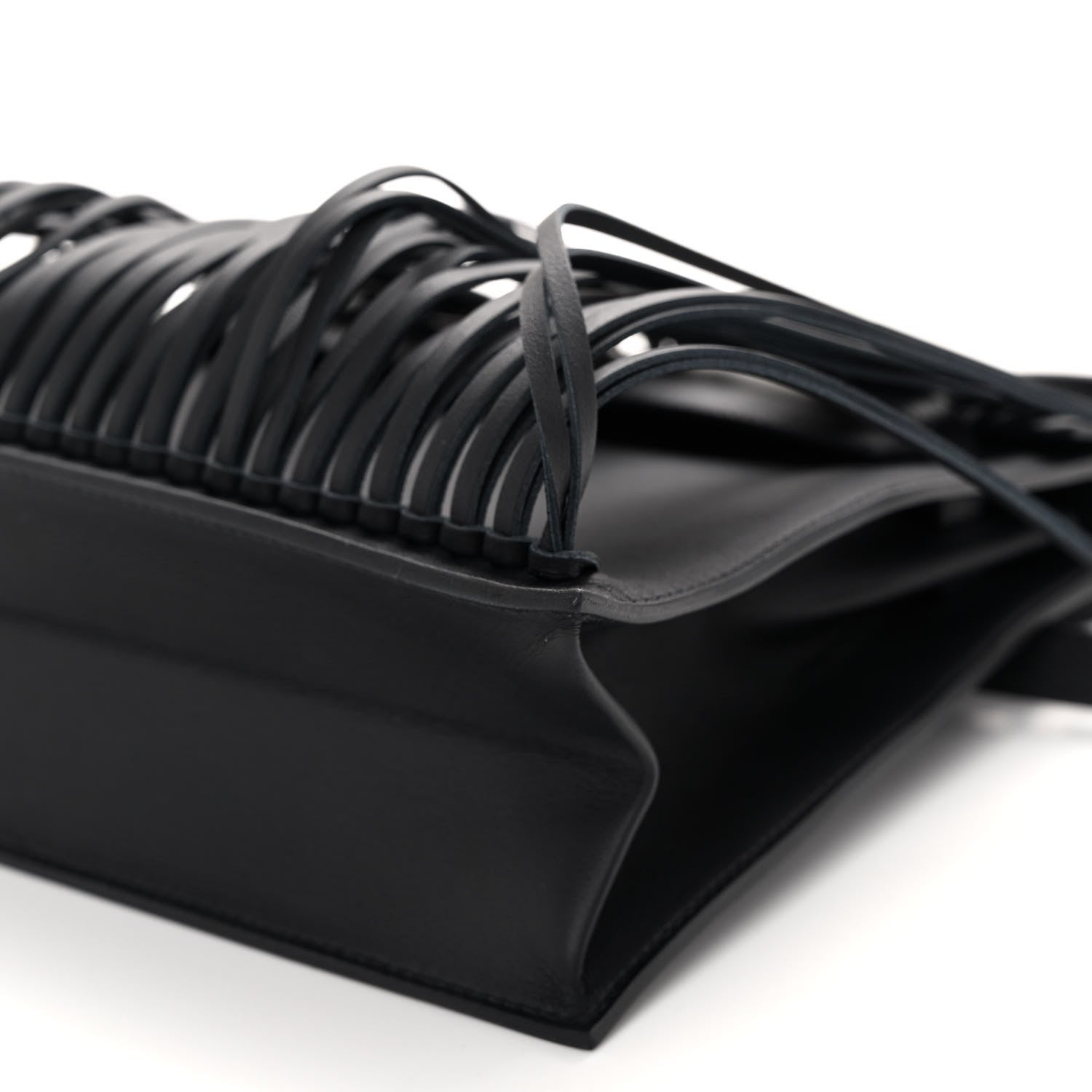 Hermes Swift Kelly Danse Anate Fringed Belt Bag Black 9 of 9