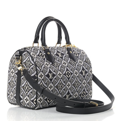 Louis Vuitton Jacquard Since 1854 Speedy Bandouliere 25 Grey 2 of 4
