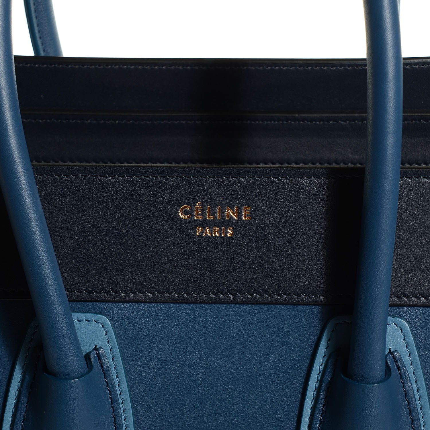Celine Smooth Calfskin Micro Tri-Color Luggage Deepsea 6 of 8