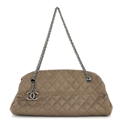 Chanel Metallic Caviar Quilted Medium Just Mademoiselle Beige 1 of 10
