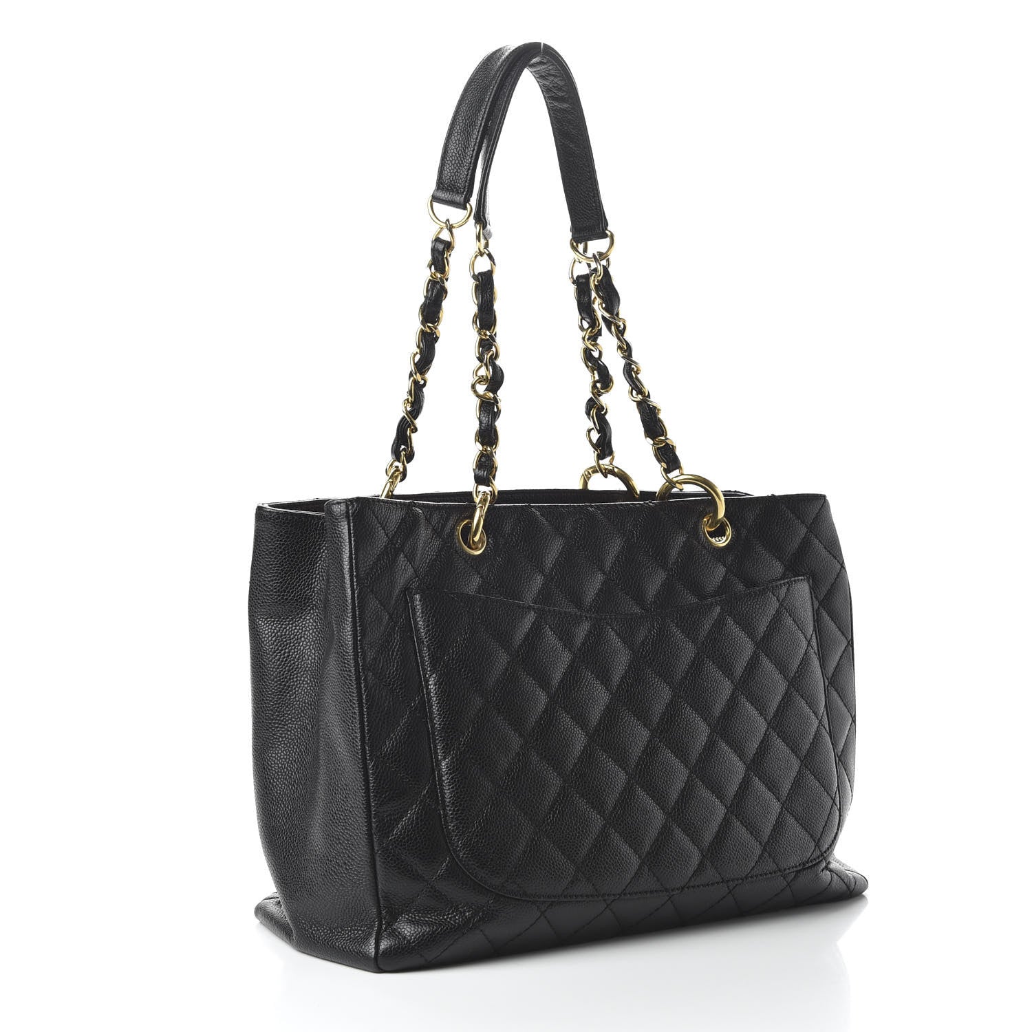 Chanel Caviar Quilted Grand Shopping Tote GST Black 3 of 12