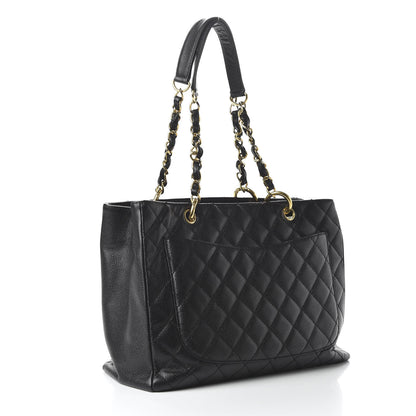 Chanel Caviar Quilted Grand Shopping Tote GST Black 3 of 12