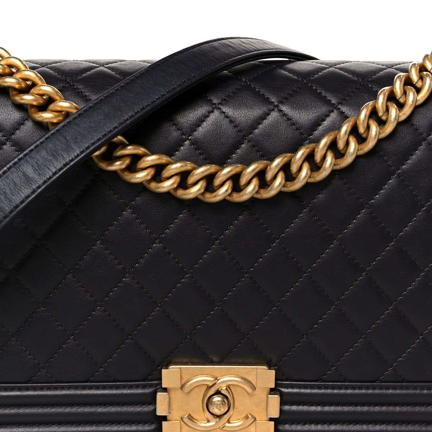 Chanel Lambskin Quilted New Medium Boy Flap Dark Purple 8 of 10