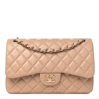 Chanel Caviar Quilted Jumbo Double Flap Beige 1 of 9