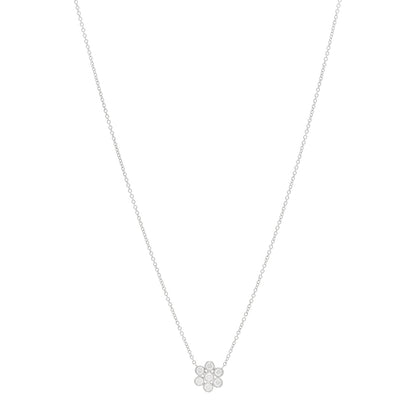 Tiffany Platinum Diamond Small Enchant Flower Pendant Necklace 1 of 4