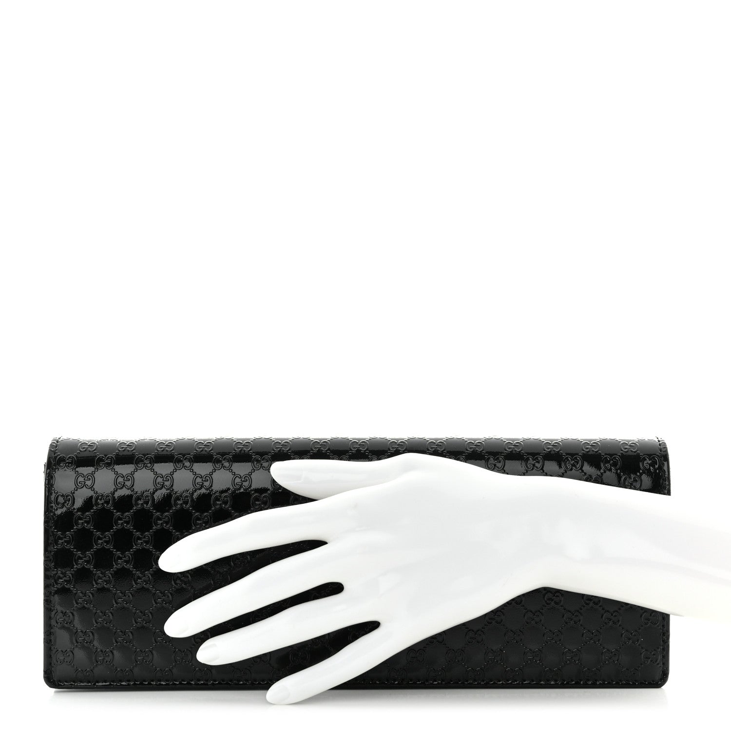 Gucci Patent Microguccissima Small Broadway Clutch Black 2 of 13
