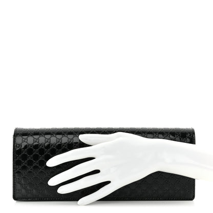 Gucci Patent Microguccissima Small Broadway Clutch Black 2 of 13