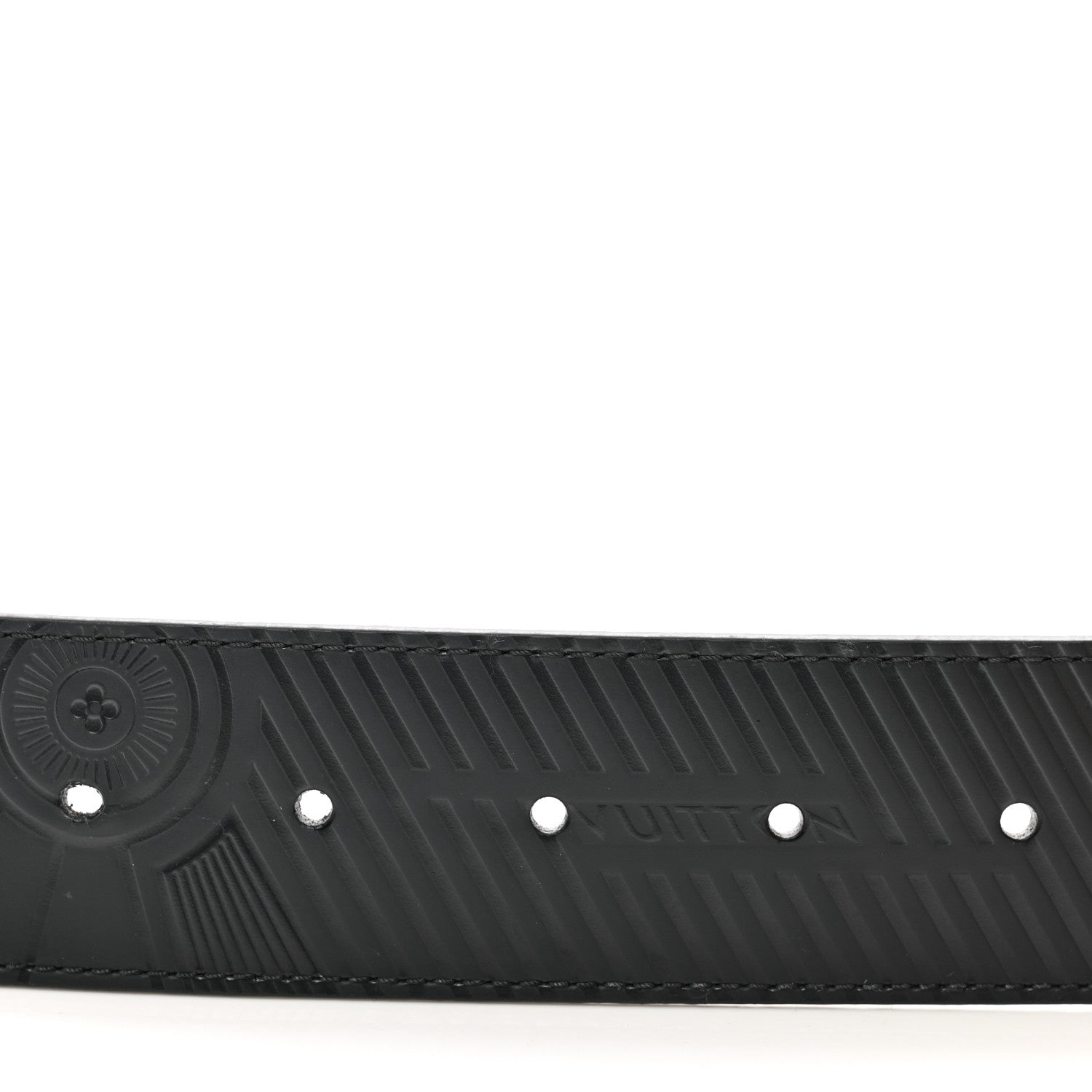 Louis Vuitton Calfskin 40mm LV Imprint Reversible Belt 90 36 Black 4 of 5