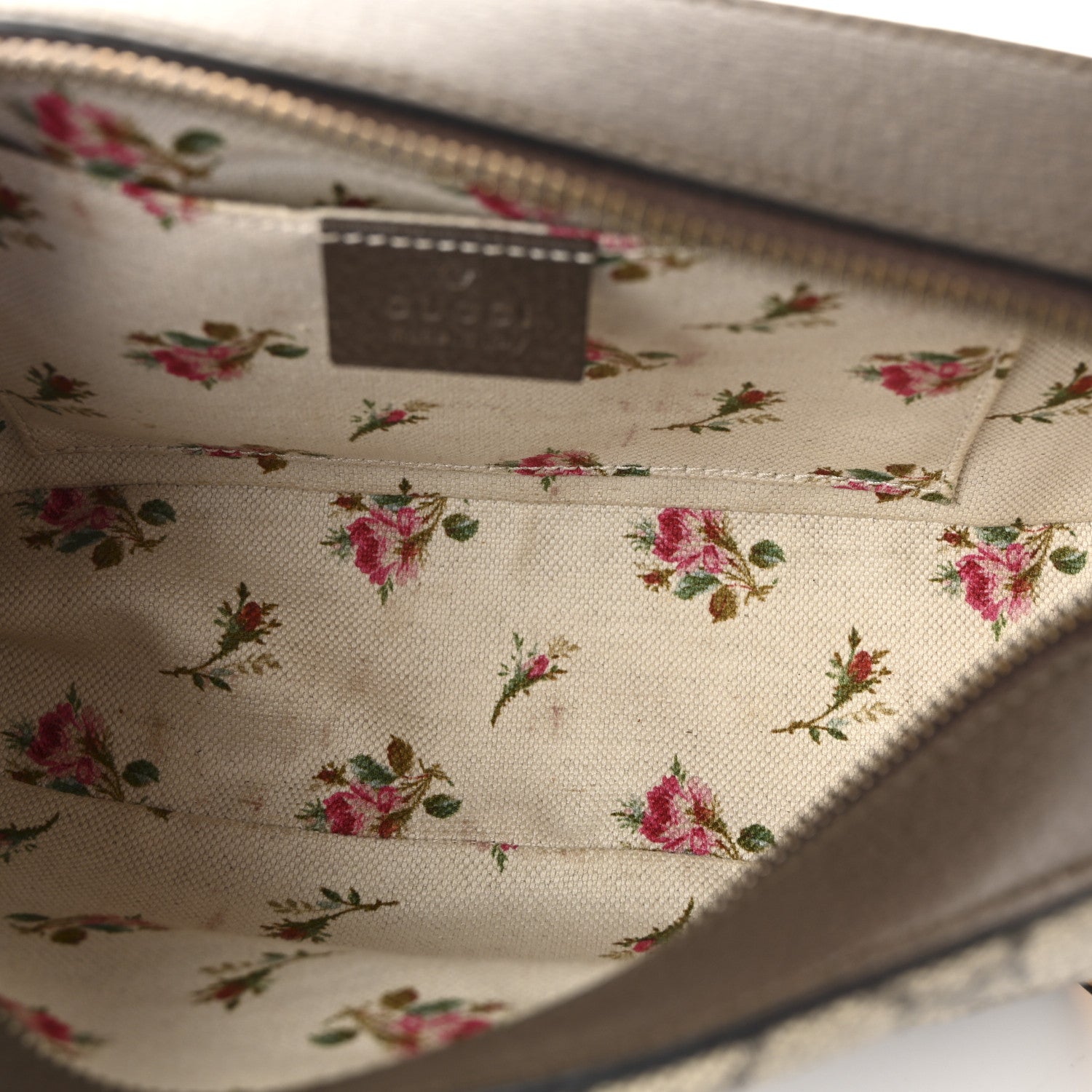 Gucci GG Supreme Monogram Web Neo Vintage Shoulder Bag Beige New Acero Crop 5 of 10