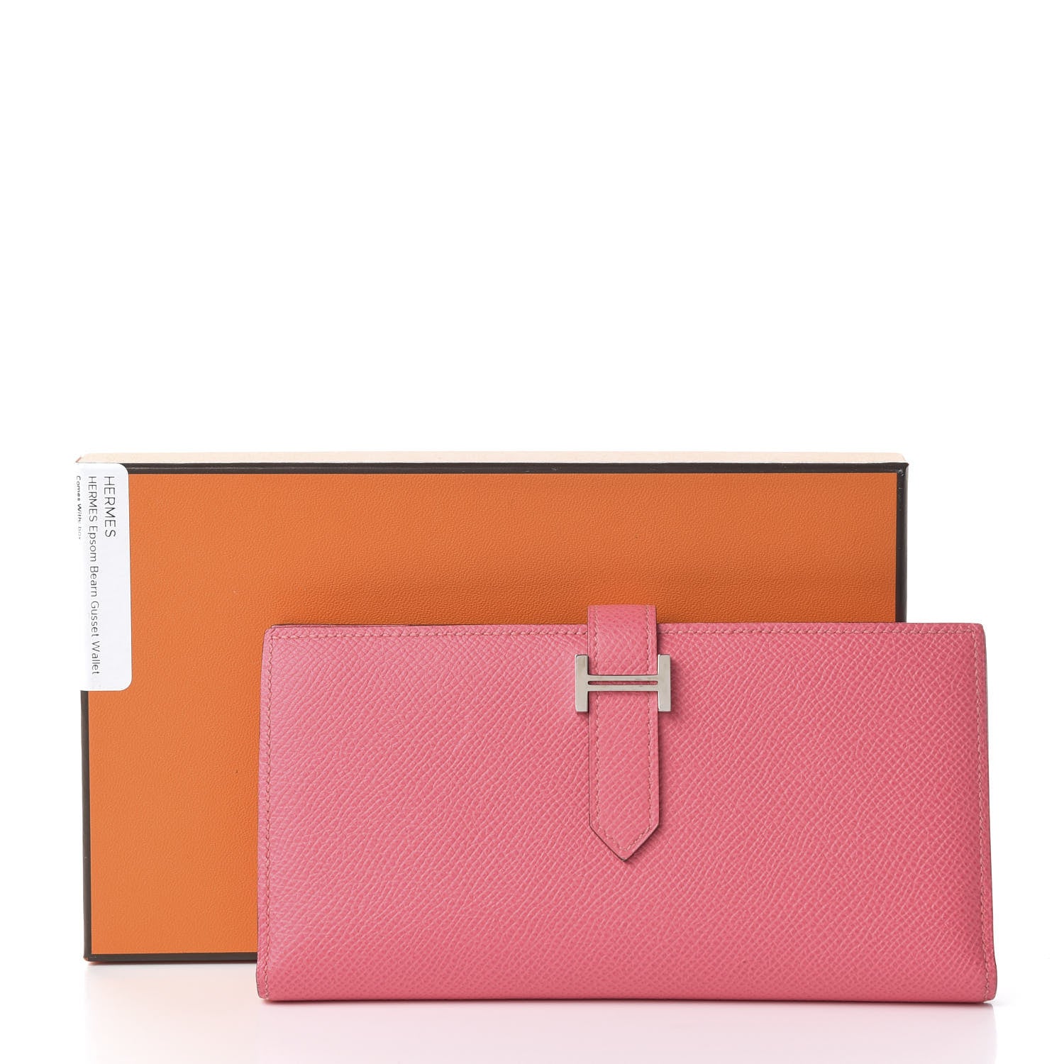 Hermes Epsom Bearn Gusset Wallet Rose Azalee 10 of 10