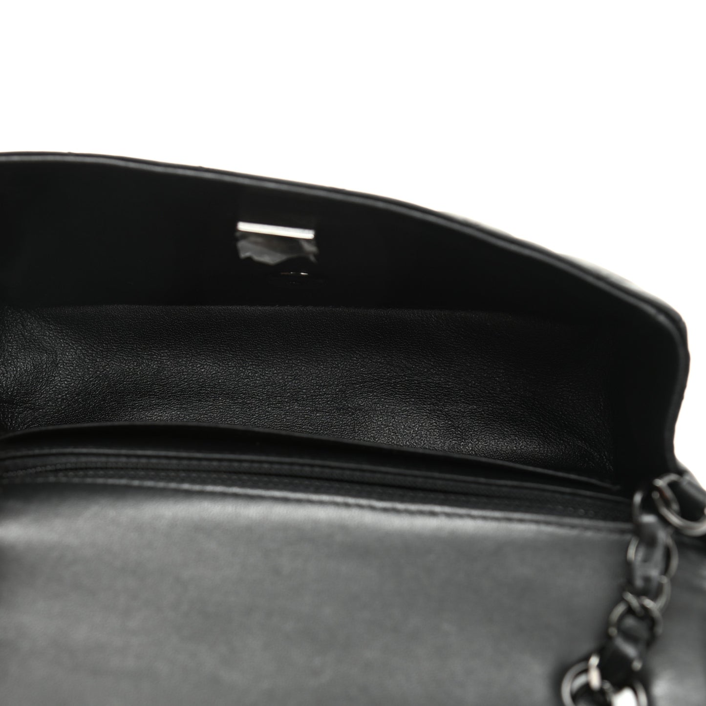 Lambskin Quilted Mini Rectangular Flap So Black