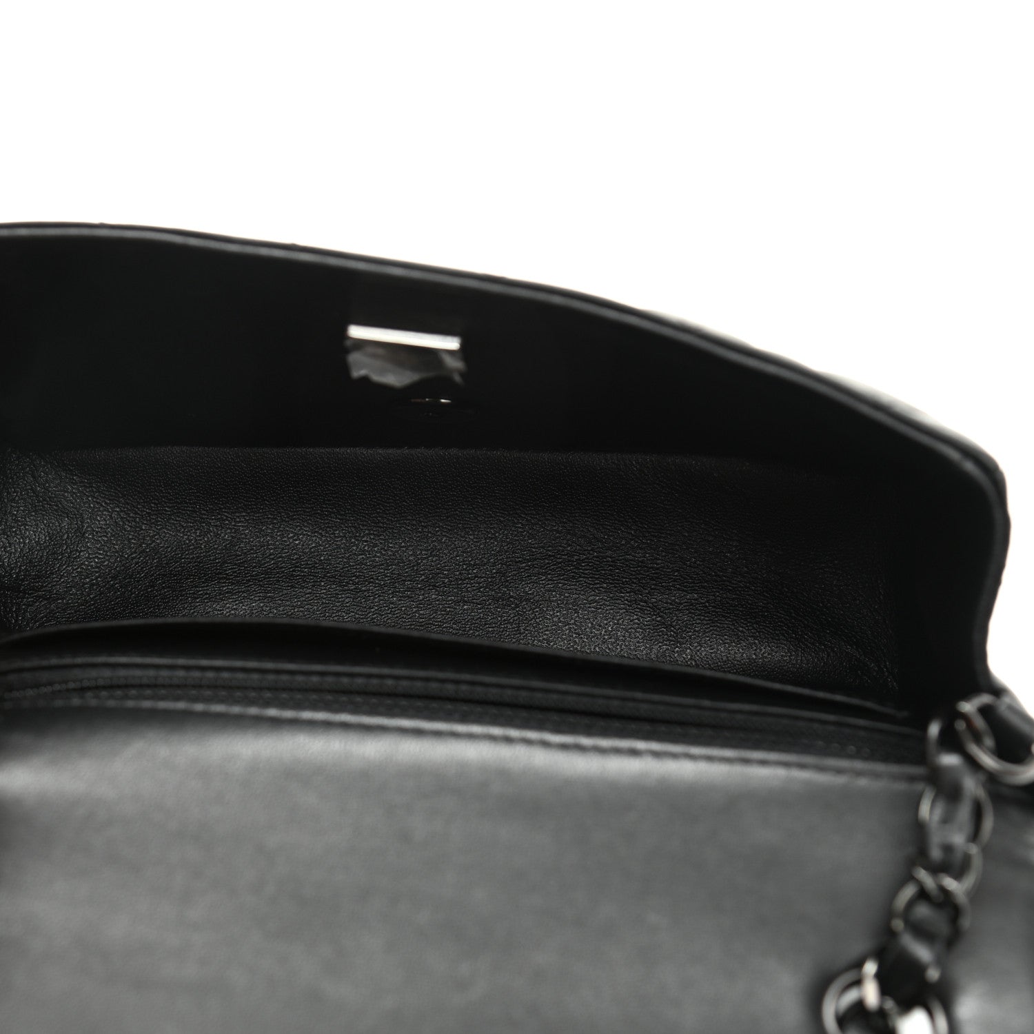 Chanel Lambskin Quilted Mini Rectangular Flap So Black 5 of 9