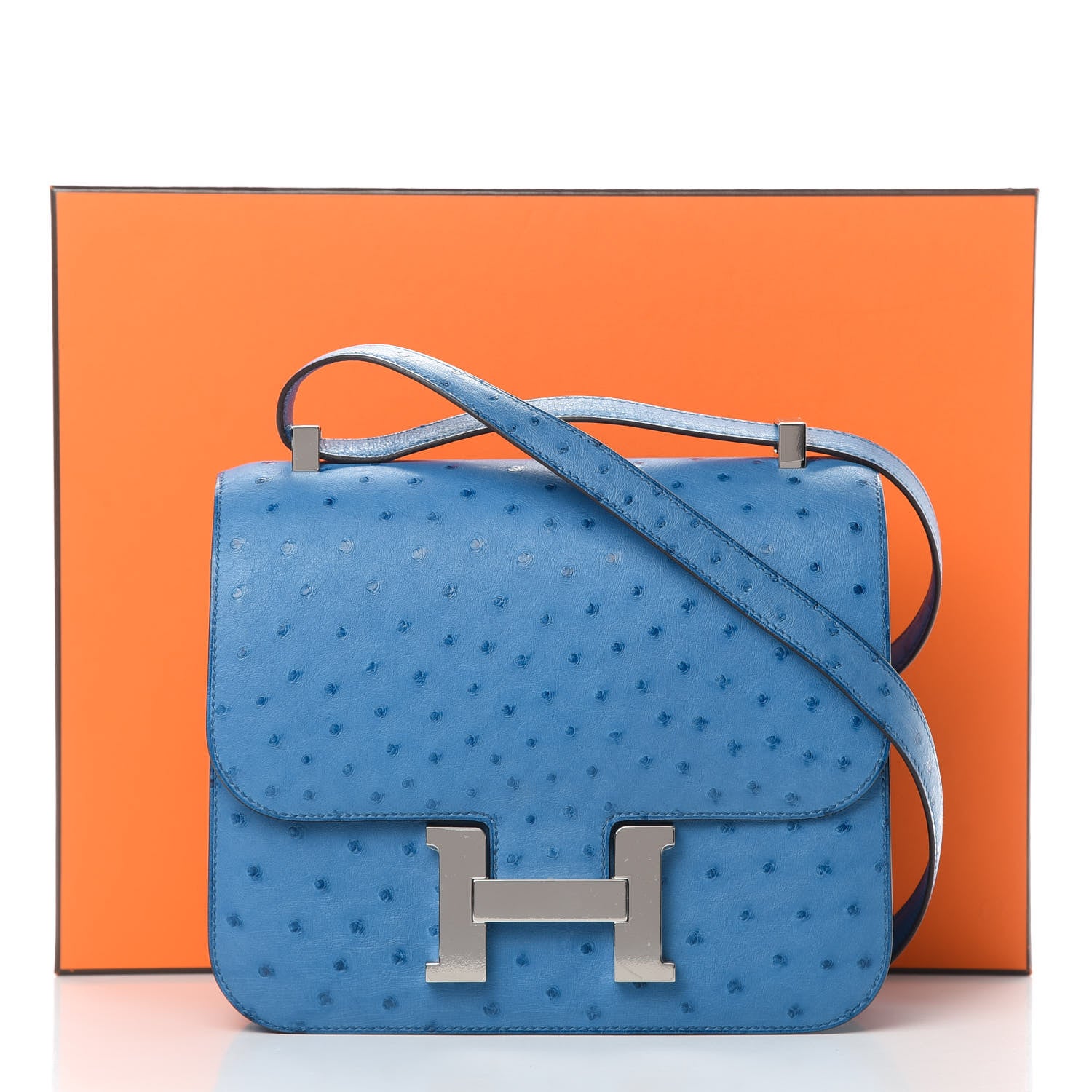Hermes Ostrich Constance 24 Mykonos 11 of 11