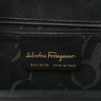 Salvatore Ferragamo Calfskin Vera Bow Top Handle Bag Black 6 of 10