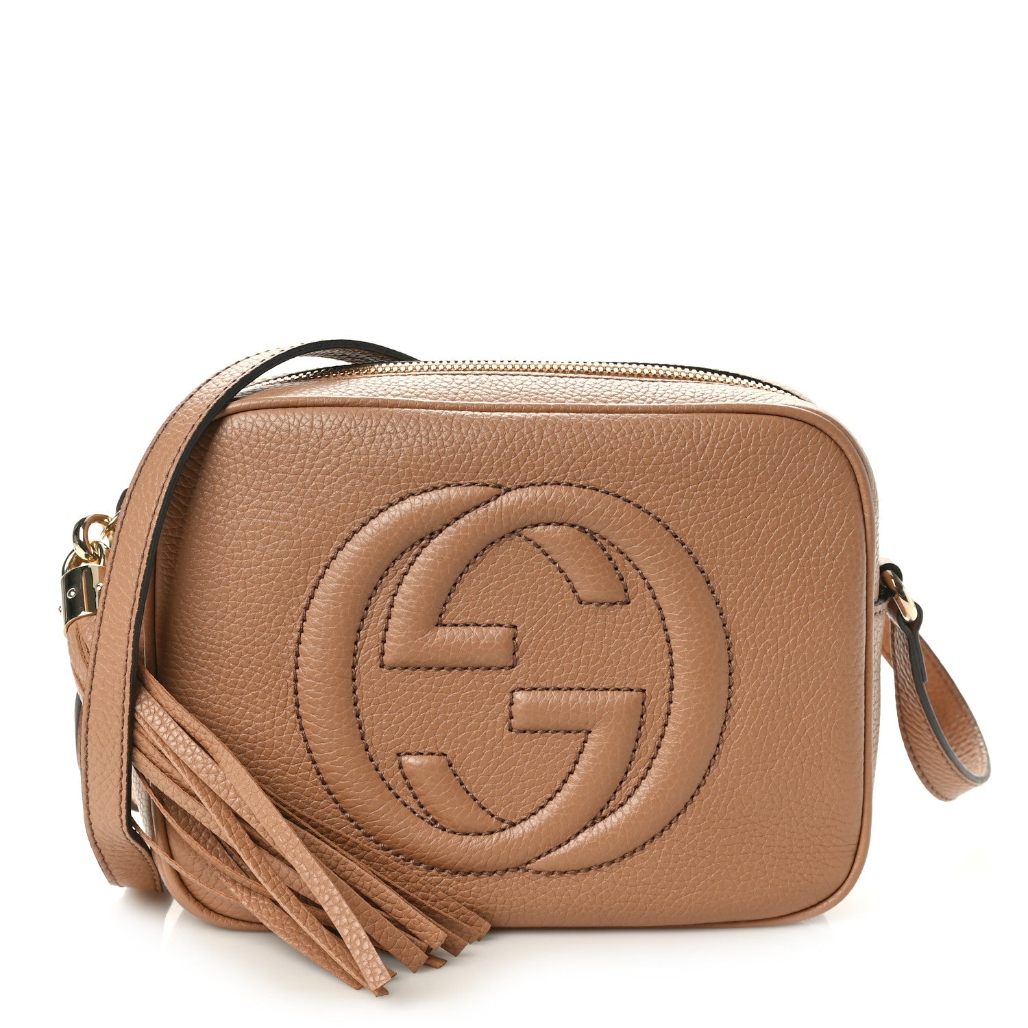 Gucci Pebbled Calfskin Small Soho Disco Bag Camelia 1 of 10