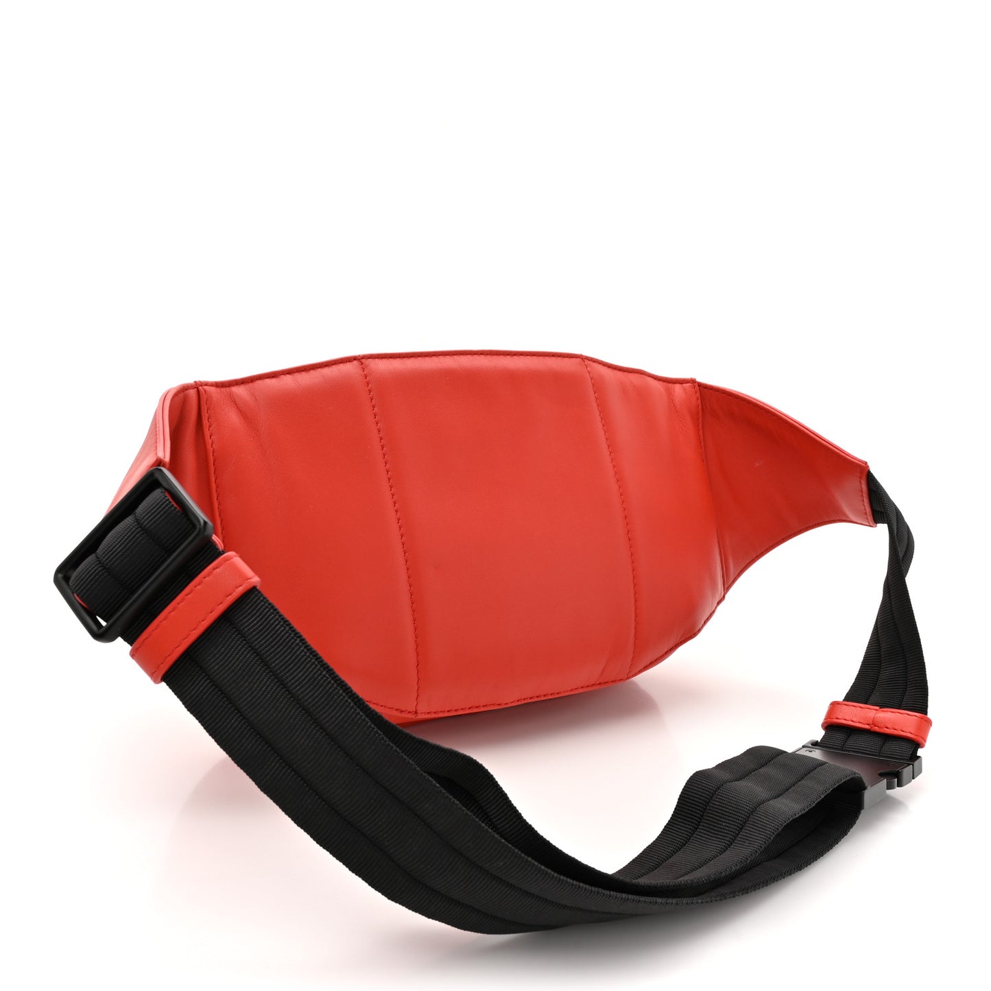 Nappa Intrecciato Belt Bag Red White
