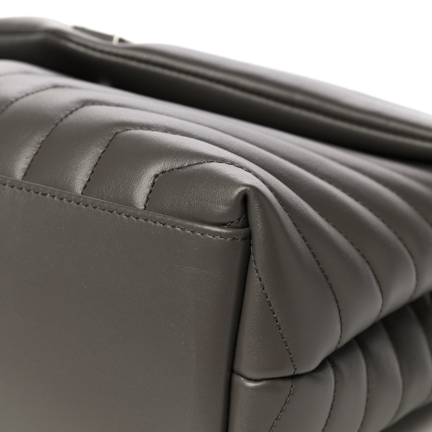 Calfskin Y Quilted Monogram Medium Loulou Chain Satchel Earth