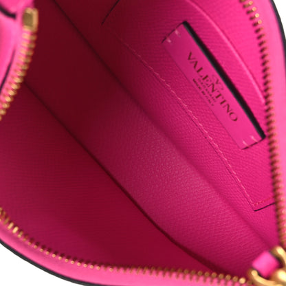 Valentino Garavani Grainy Calfskin Mini Vlogo Hobo Bag Pink PP 5 of 8