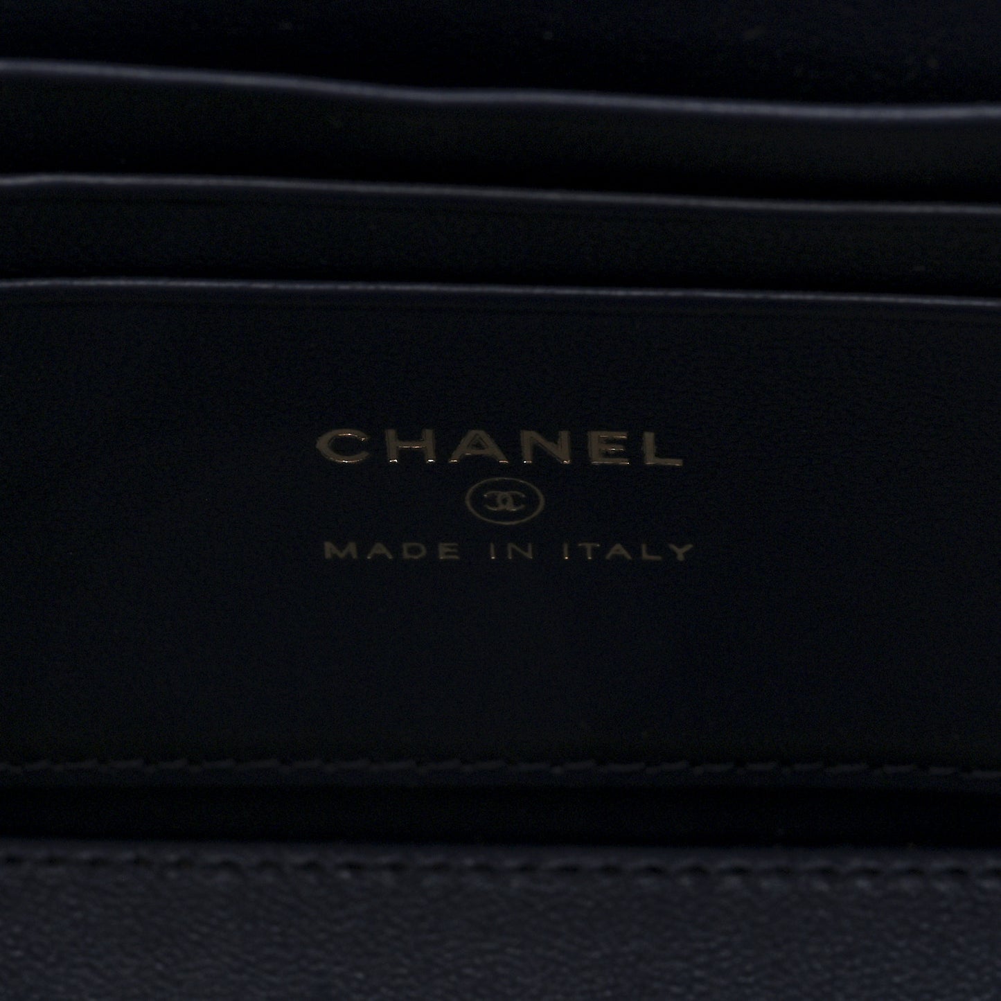 Lambskin Quilted Small Charming Top Handle Vanity Case With Chain Navy Blue