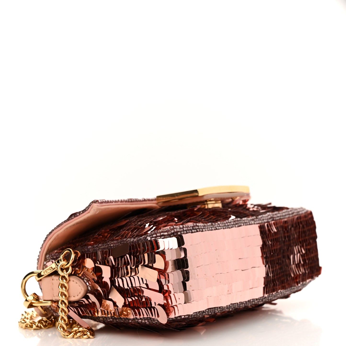 Sequin Paillettes Vitello Grace Sex and the City Mini Baguette Baby Pink