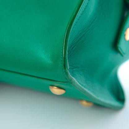 Saint Laurent Calfskin Small Classic Y Cabas Green 10 of 12