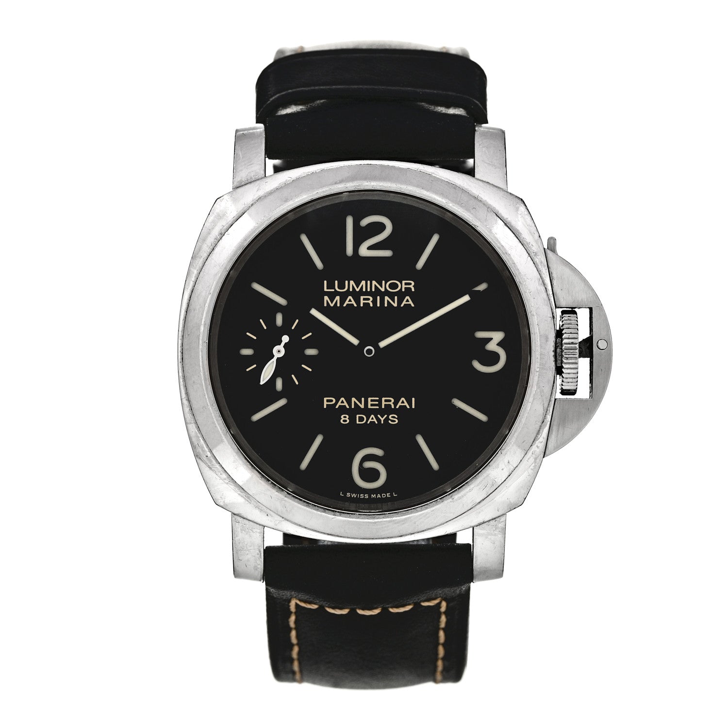 Panerai Stainless Steel Calfskin 44mm Luminor Marina Manual Winding Watch Black PAM00510 1 of 5