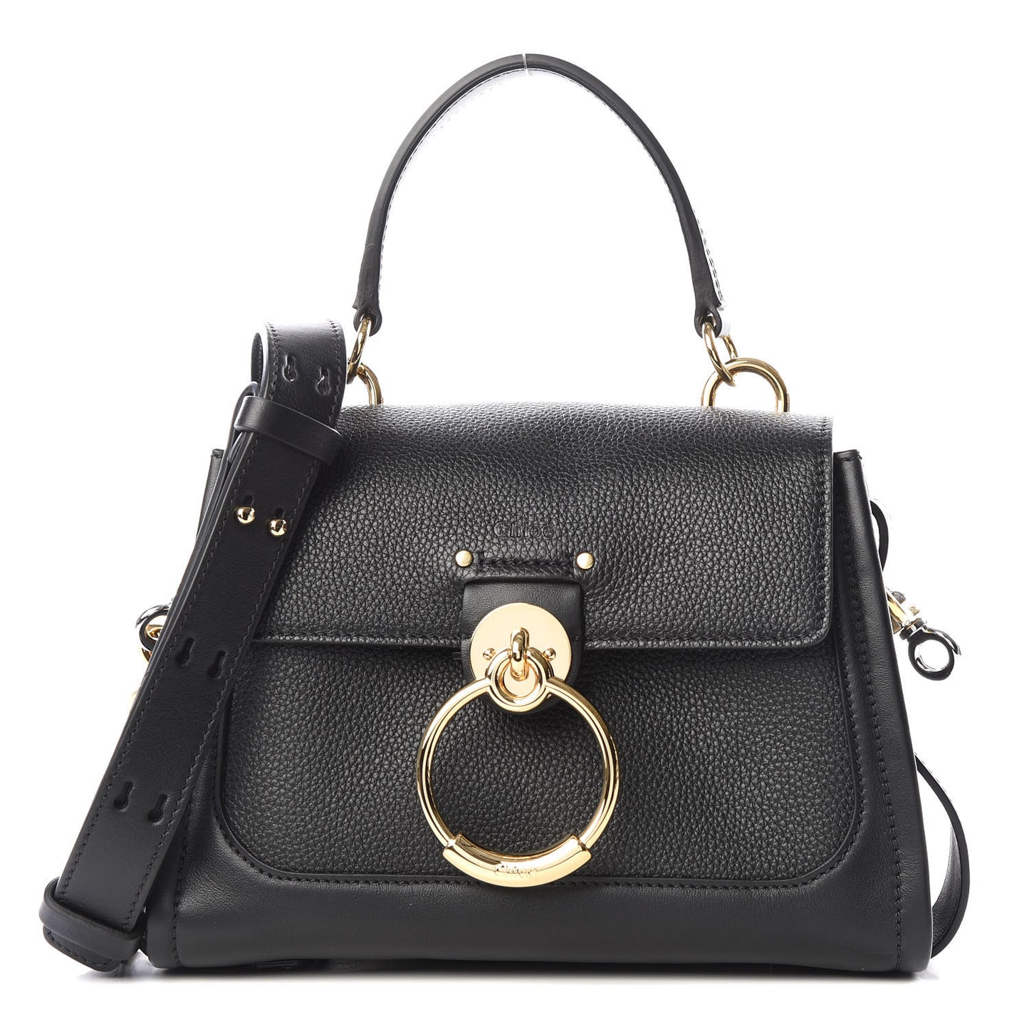 Calfskin Mini Tess Day Bag Black