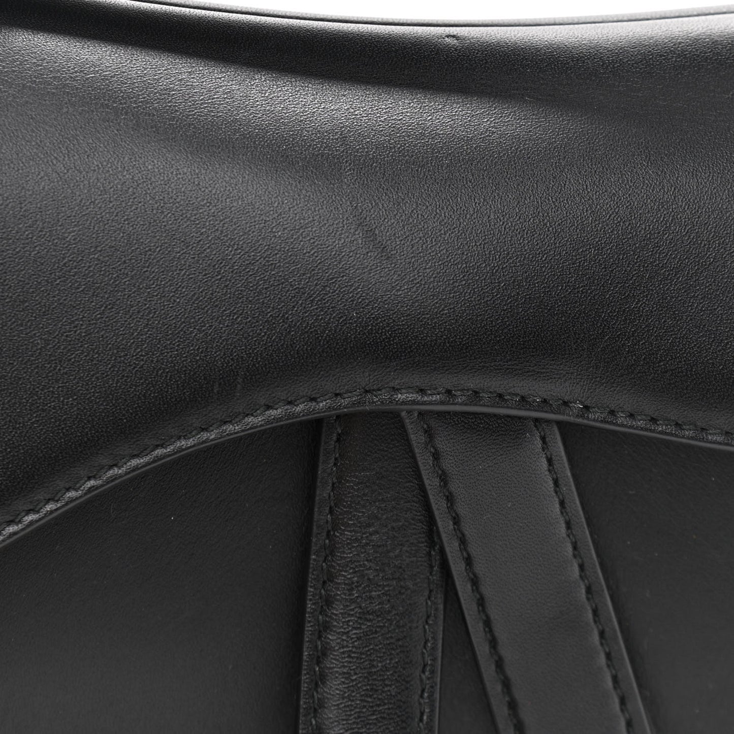 Calfskin Mini Saddle Bag Black