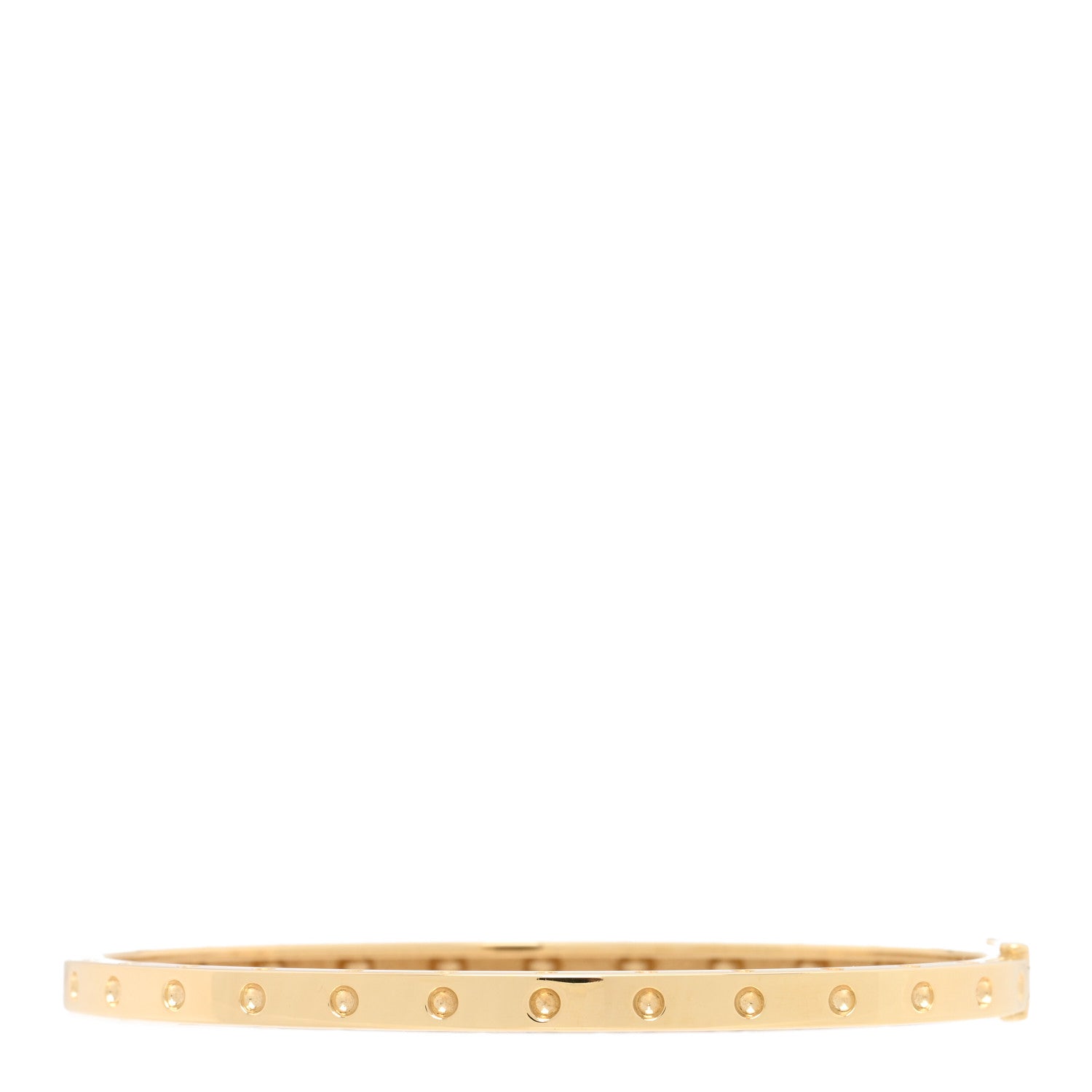 Roberto Coin 18K Yellow Gold Symphony Pois Moi Oval Bangle Bracelet 2 of 3